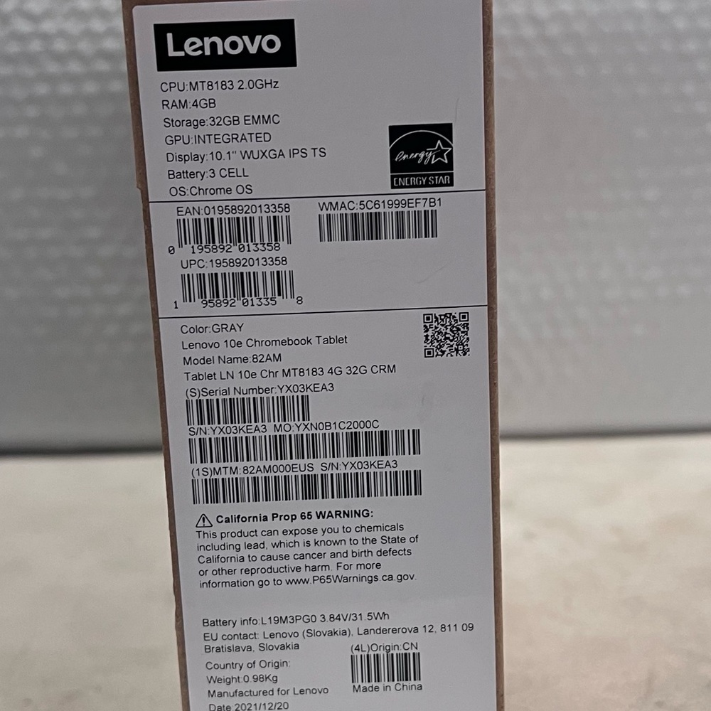 LENOVO💥 10.1" 10E CHROMEBOOK TABLET 4GB RAM💥 - Picture 2 of 11